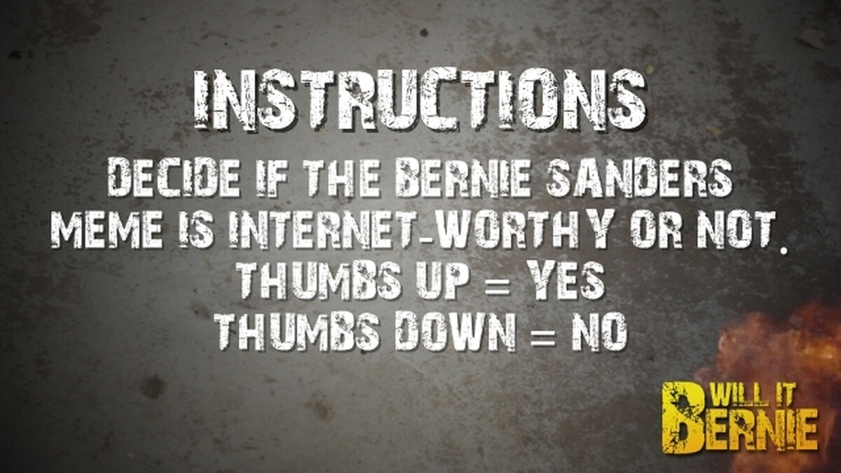 Will it Bernie? image number null